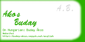 akos buday business card